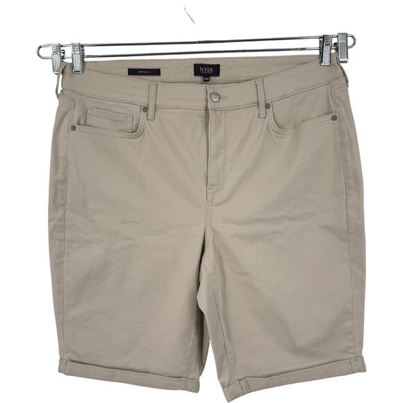 NYDJ Shorts Briella 11 inch jean shorts tan size 18W - Picture 1 of 7